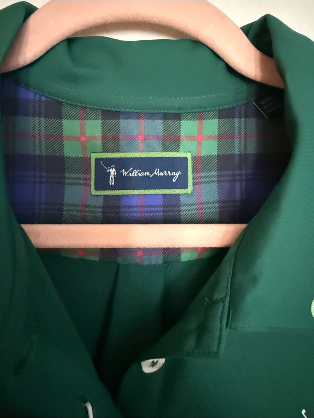 William Murray Golf Emerald Green Polo Dress with Embroidered Golfer - Picture 3 of 5